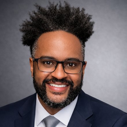 Portrait of Curtis Johnson Jr., Director of Global Financial Crimes at Morgan Stanley and Founder of AmazeGen